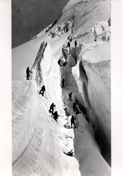 Climbers ascending Mont Blanc, c.1860 by Bisson Freres Studio